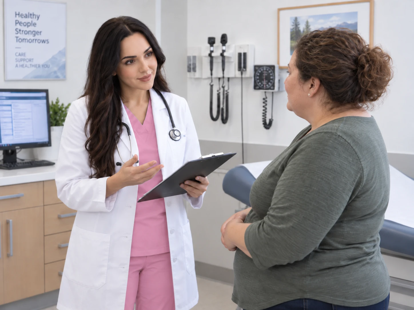 Licensed US provider reviewing a patient's plan